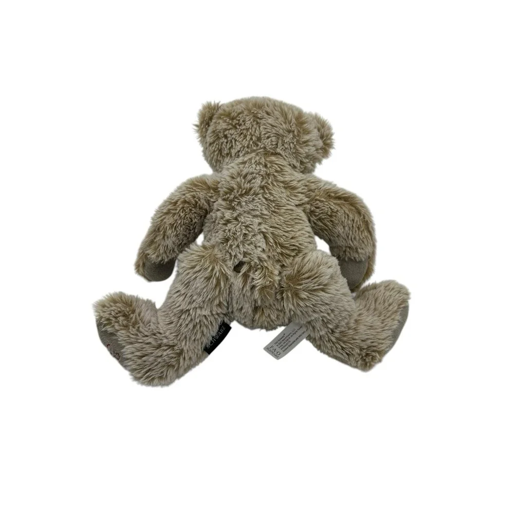 FAO Schwarz Teddy Bear Brown with‎ Red on Foot Plush Stuffed Animal 13